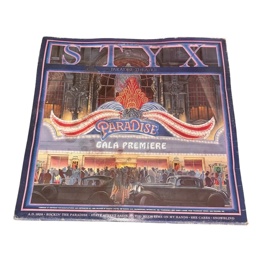 Vintage Styx Paradise Theater Vinyl LP 1981 A&M Rock Album Gatefold Classic
